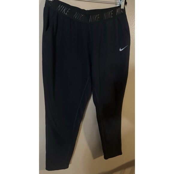 Nike Sweatpants Unisex M Black Polar Fleece Pull On Thermal Active Sport Dri-fit - Picture 1 of 10
